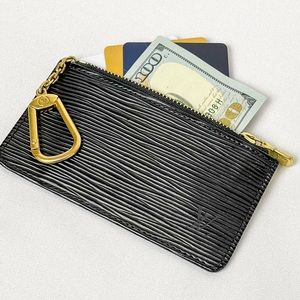 LOUIS VUITTON Key Pouch Black Epi Leather